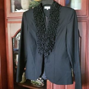 Prettiest Jacket in my Closet Black Ruffled